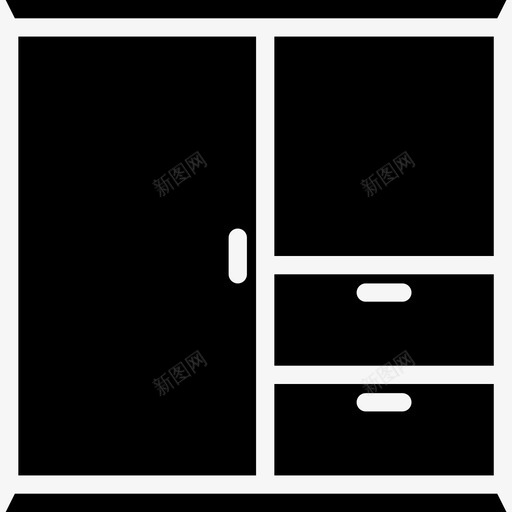 衣柜家具95填充物图标svg_新图网 https://ixintu.com 填充 家具 衣柜