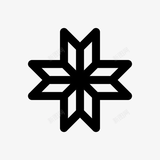 花装饰民间艺术图标svg_新图网 https://ixintu.com 带圆 民间艺术 直线 装饰