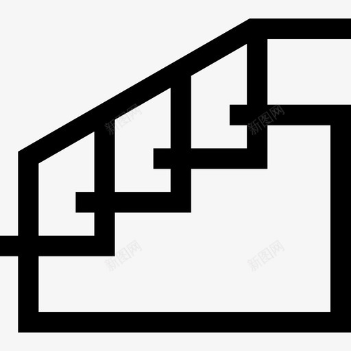 楼梯室内4线性图标svg_新图网 https://ixintu.com 室内设计 楼梯 线性
