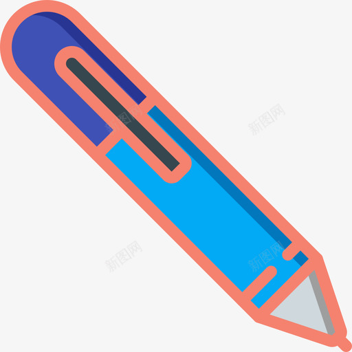 钢笔文具60线颜色图标svg_新图网 https://ixintu.com 文具 钢笔 颜色