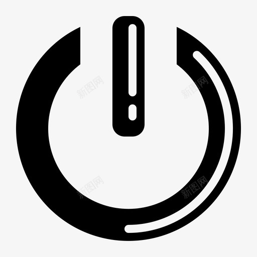 待机关开图标svg_新图网 https://ixintu.com 关 开 开关 待机 电字形 电源