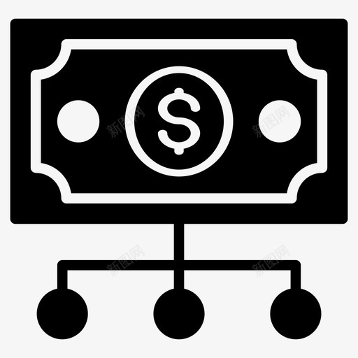 现金网络连接美元图标svg_新图网 https://ixintu.com 64px 字形 现金 网络 美元 财务 货币 连接