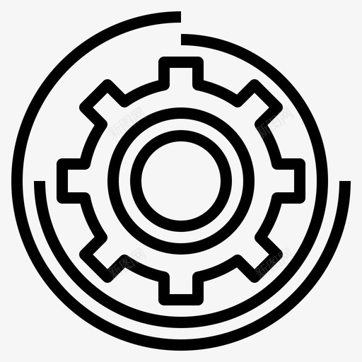 齿轮结构107线性图标svg_新图网 https://ixintu.com 线性 结构107 齿轮