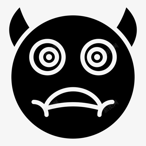 恶魔表情恶魔脸表情标签图标svg_新图网 https://ixintu.com 化身微笑字形图标 恶魔脸 恶魔表情 表情标签 表情符号