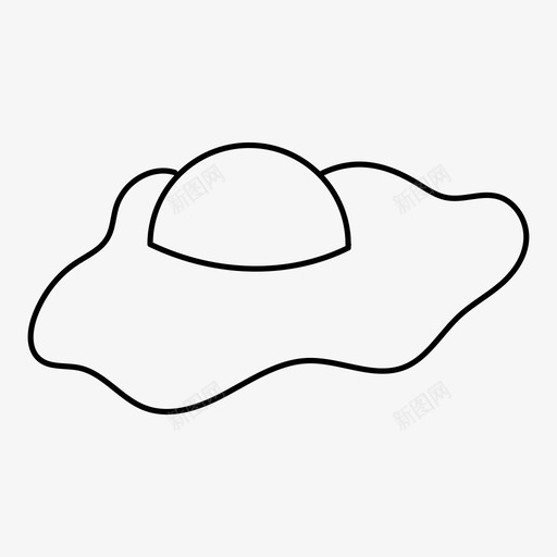 鸡蛋早餐食物图标svg_新图网 https://ixintu.com 早餐 油炸 温热 煎蛋 食物 鸡蛋
