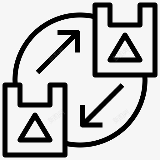 回收袋可持续能源26线性图标svg_新图网 https://ixintu.com 回收 持续 线性 能源
