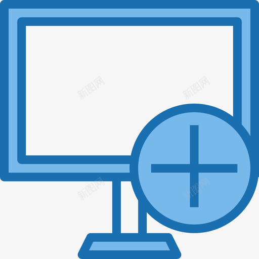 加加3蓝图标svg_新图网 https://ixintu.com 加 加3 蓝