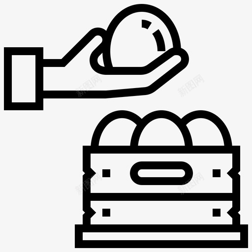 收获农业鸡蛋图标svg_新图网 https://ixintu.com 农业 农场 收获 货物 鸡蛋