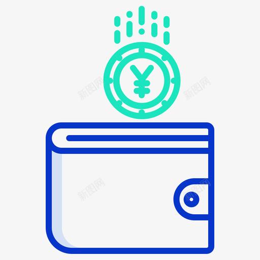 钱包货币12轮廓颜色图标svg_新图网 https://ixintu.com 货币 轮廓 钱包 颜色