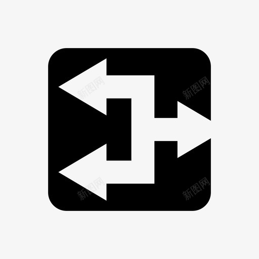 箭头方向连接图标svg_新图网 https://ixintu.com 方向 方式 方形 箭头 连接