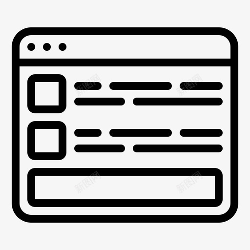 网站内容布局原型图标svg_新图网 https://ixintu.com 内容 原型 布局 用户界面 电脑原型 线框 网站 网页设计