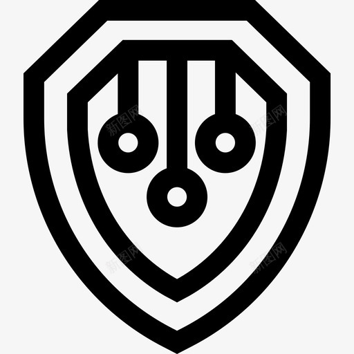 盾牌智慧城市3直线型图标svg_新图网 https://ixintu.com 智慧城市3 直线型 盾牌