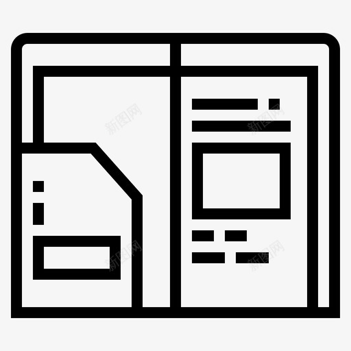 文件夹业务321线性图标svg_新图网 https://ixintu.com 业务321 文件夹 线性