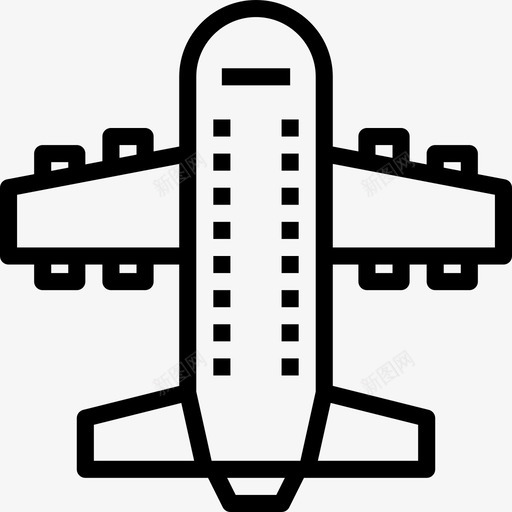 飞机机场53直线图标svg_新图网 https://ixintu.com 机场 直线 飞机