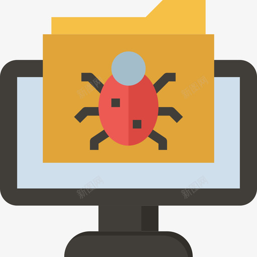 Bug网络安全6扁平图标svg_新图网 https://ixintu.com Bug 扁平 网络安全