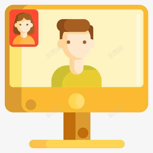 视频通话通信媒体2扁平图标svg_新图网 https://ixintu.com 媒体 扁平 视频 通信 通话