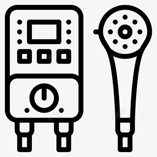 热水器浴室锅炉图标svg_新图网 https://ixintu.com 水流 浴室 热水器 电器 锅炉