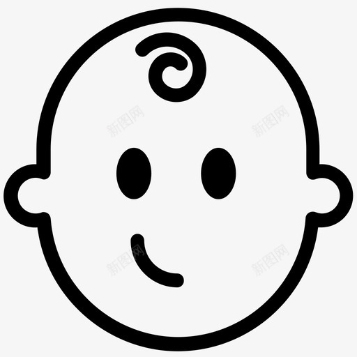 婴儿婴儿头儿童图标svg_新图网 https://ixintu.com 儿童 婴儿 婴儿头 怀孕 新生儿 笑脸