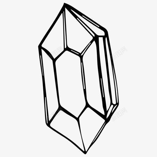 水晶魔法矿物图标svg_新图网 https://ixintu.com 棱镜 水晶 石英 矿物 魔法