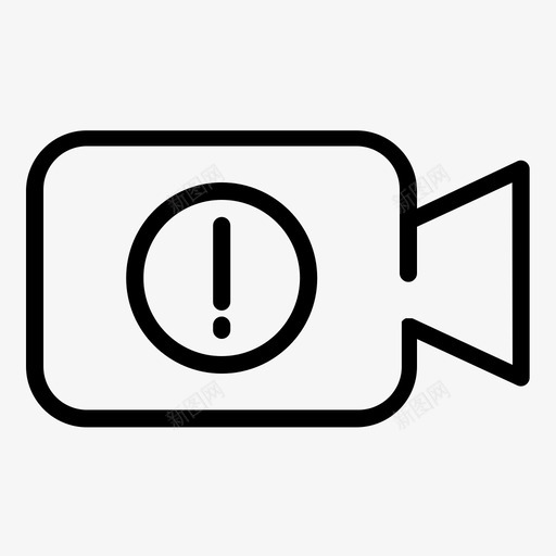 摄像头警告ui用户界面图标svg_新图网 https://ixintu.com ui 摄像头 用户界面 视频 警告