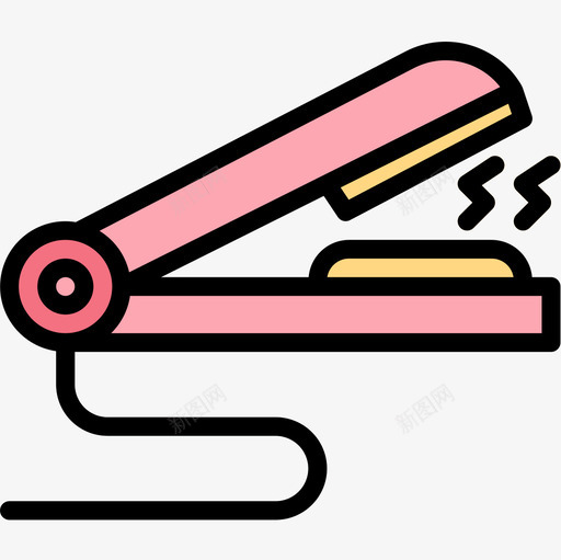 发烫美容56直发色图标svg_新图网 https://ixintu.com 发烫 直发色 美容