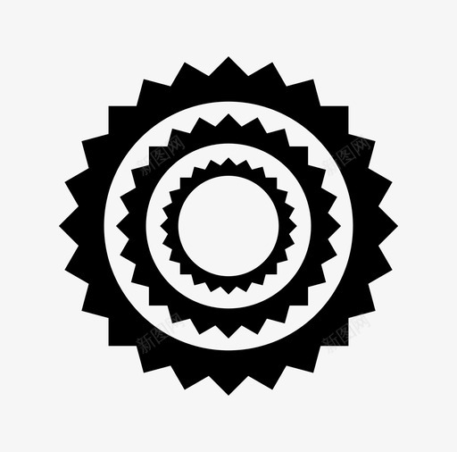 嵌套戒指奖品金色图标svg_新图网 https://ixintu.com 刻痕 地点 奖品 尖刺 嵌套 戒指 贴纸 金色