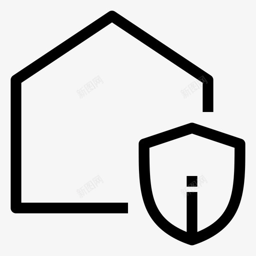 房屋保险房屋房地产图标svg_新图网 https://ixintu.com 房地产 房屋 房屋保险 盾牌