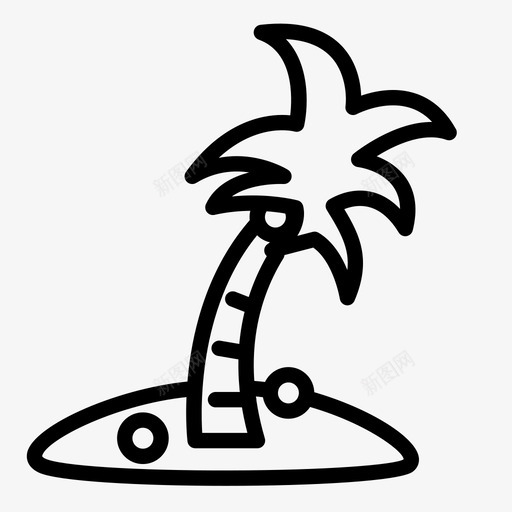 热带棕榈树度假图标svg_新图网 https://ixintu.com 度假 棕榈树 热带