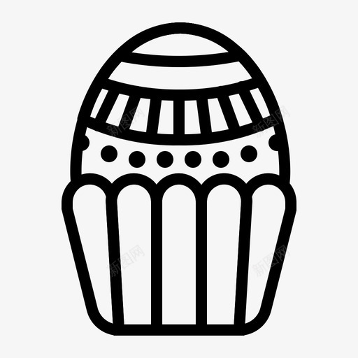 松饼蛋糕复活节图标svg_新图网 https://ixintu.com 复活节 复活节彩蛋线 春季 松饼 蛋糕 鸡蛋