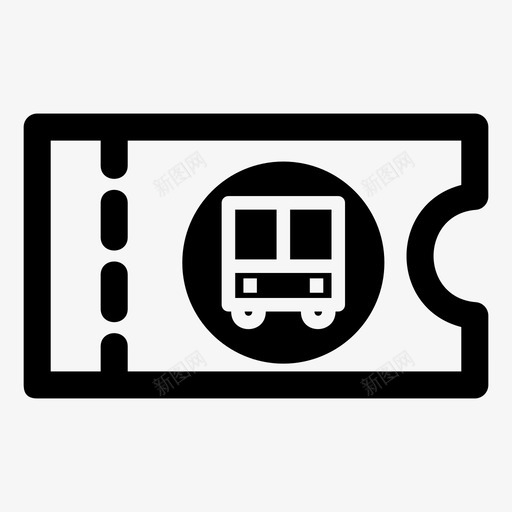 车票公共汽车优惠券图标svg_新图网 https://ixintu.com 交通工具 优惠券 公共汽车 旅行 车票