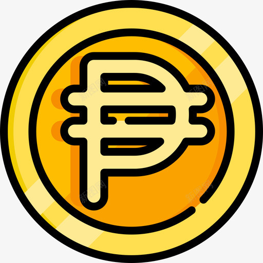 菲律宾比索货币8线形颜色图标svg_新图网 https://ixintu.com 线形 菲律宾比索 货币 颜色