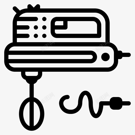 手动搅拌机电器厨房图标svg_新图网 https://ixintu.com 厨房 手动 搅拌机 电器