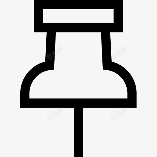 图钉手工艺品3线状图标svg_新图网 https://ixintu.com 图钉 手工艺品 线状