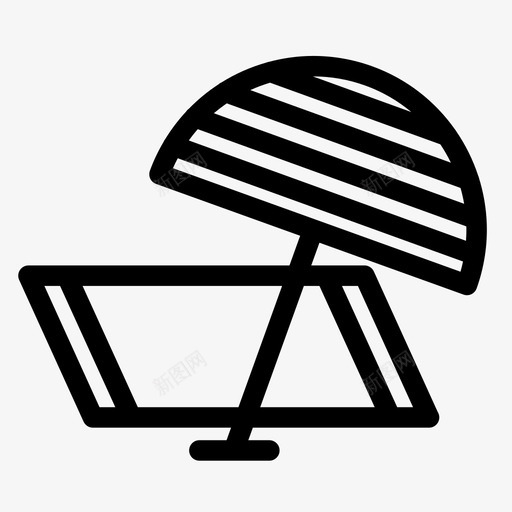 沙滩伞假日暑假图标svg_新图网 https://ixintu.com 乐趣 假日 假期 夏日 暑假 沙滩