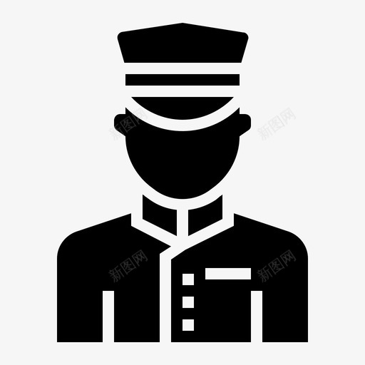 门卫工作职业图标svg_新图网 https://ixintu.com 工作 工作和职业 搬运工 服务 职业 门卫