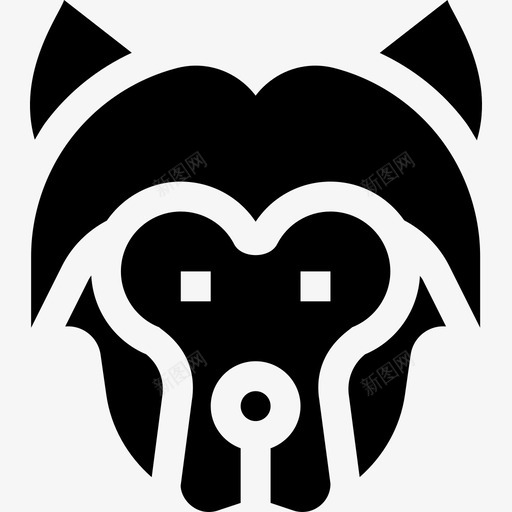 狼动物47填充物图标svg_新图网 https://ixintu.com 动物47 填充物 狼