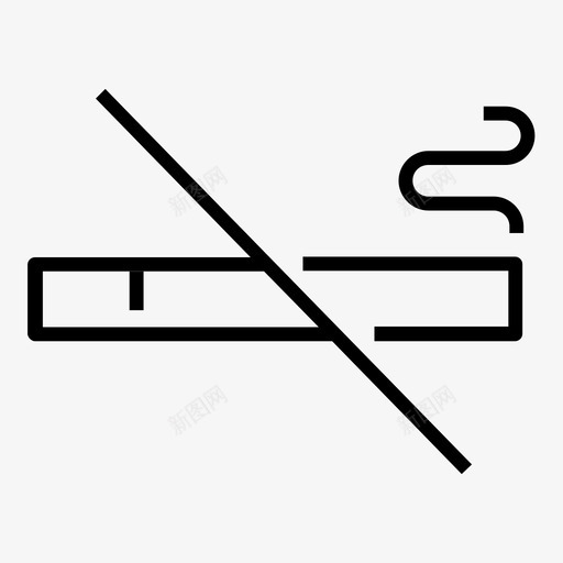 禁止吸烟吸烟酒店线路图标集1svg_新图网 https://ixintu.com 吸烟 图标 禁止 线路 酒店