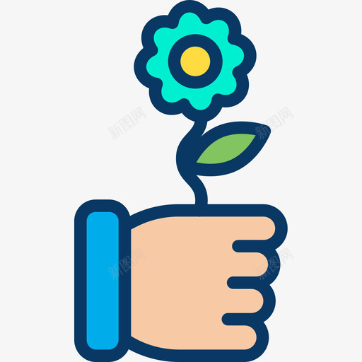 花朵婚礼149线形颜色图标svg_新图网 https://ixintu.com 婚礼 线形 花朵 颜色