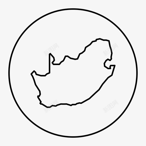 南非地图开普敦国家图标svg_新图网 https://ixintu.com 南非 国家 地图 开普敦