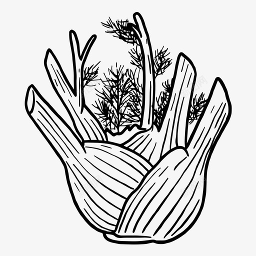茴香食物蔬菜图标svg_新图网 https://ixintu.com 水果 茴香 蔬菜 食物