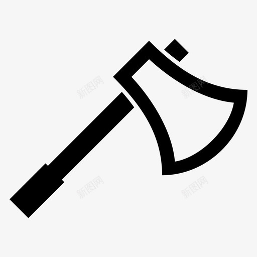 斧头建筑刀具图标svg_新图网 https://ixintu.com 刀具 工作 工具 建筑 斧头 设备