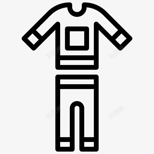 睡衣睡觉时间23线性图标svg_新图网 https://ixintu.com 睡衣 睡觉时间23 线性