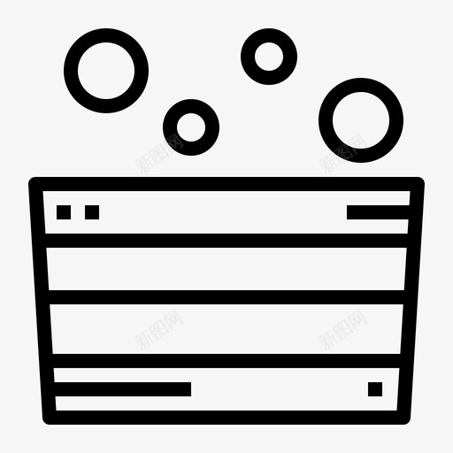 水桶按摩和水疗直线型图标svg_新图网 https://ixintu.com 按摩 水桶 水疗 直线 线型