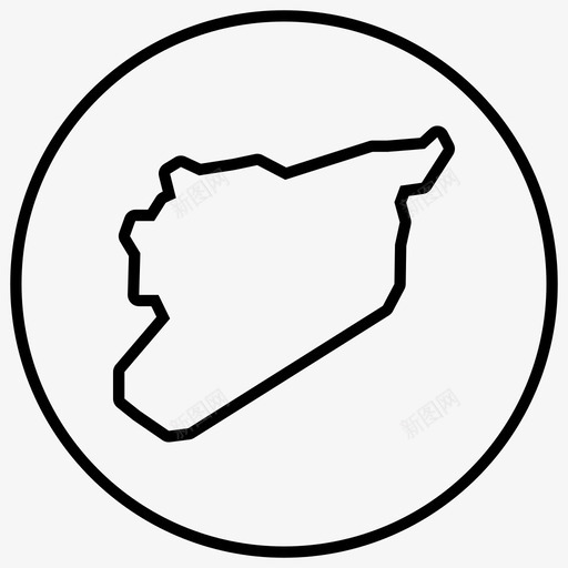 叙利亚地图阿拉伯大马士革图标svg_新图网 https://ixintu.com 中东 叙利亚地图 大马士革 阿拉伯