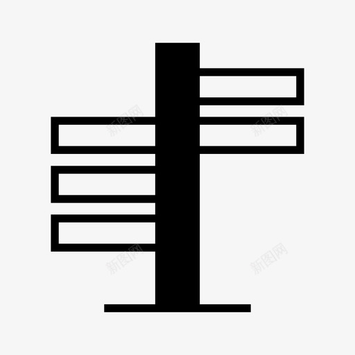 路标导航灯杆图标svg_新图网 https://ixintu.com 半标牌 导航 标牌 灯杆 街道 路标