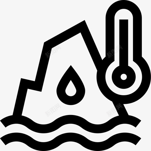 冰川自然灾害线性图标svg_新图网 https://ixintu.com 冰川 线性 自然灾害