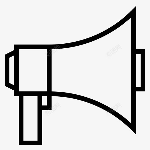 扩音器电子商务89线性图标svg_新图网 https://ixintu.com 扩音器 电子商务 线性