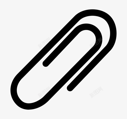 回形针办公夹接口01图标svg_新图网 https://ixintu.com 办公 回形针 接口