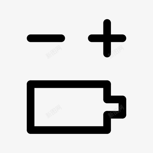 电池极性电能功率图标svg_新图网 https://ixintu.com 功率 圆盖直线 电池极性 电能