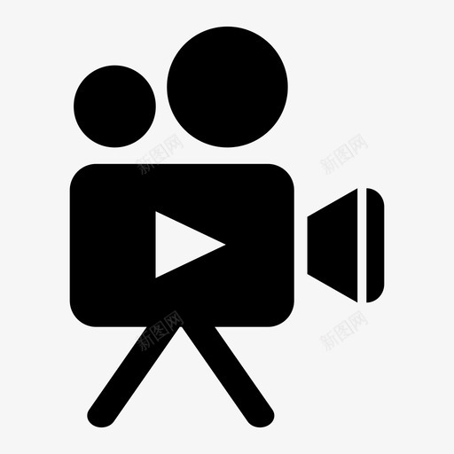 视频电影电影制作人图标svg_新图网 https://ixintu.com 制作人 剧院 多媒体 电影 视频